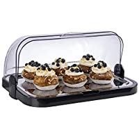 Los mejores  - APS Vitrina de Buffet - 1 Campana rolltop Transparente- 1 Base- 1 Bandeja de Acero Inoxidable- 2 aculumadores de frío…